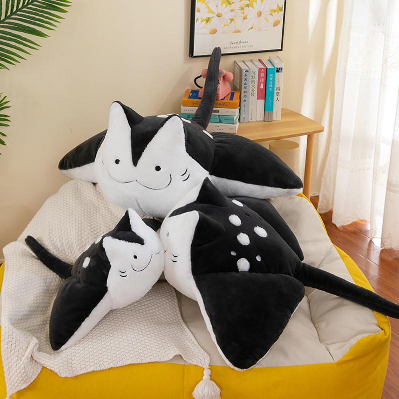 Adorable 75cm Cartoon Devil Fish Plush Toy Soft Stuffed Animal For Girls Birthday Gifts