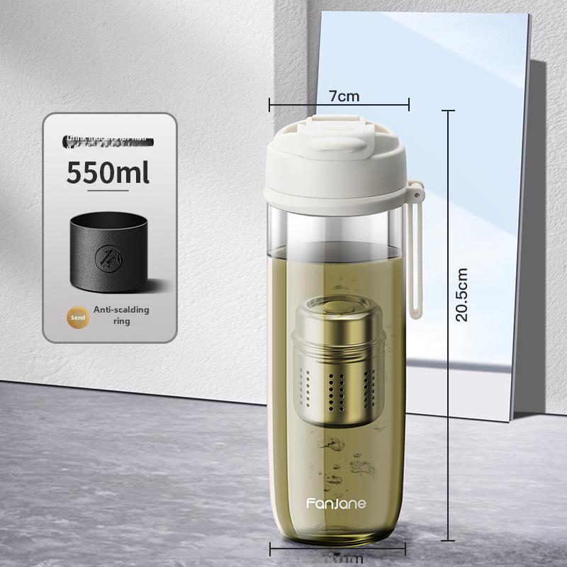 Magnetic Tea Separation Cup: Large Capacity, Portable, Men's & Women's Sports Water Bottle