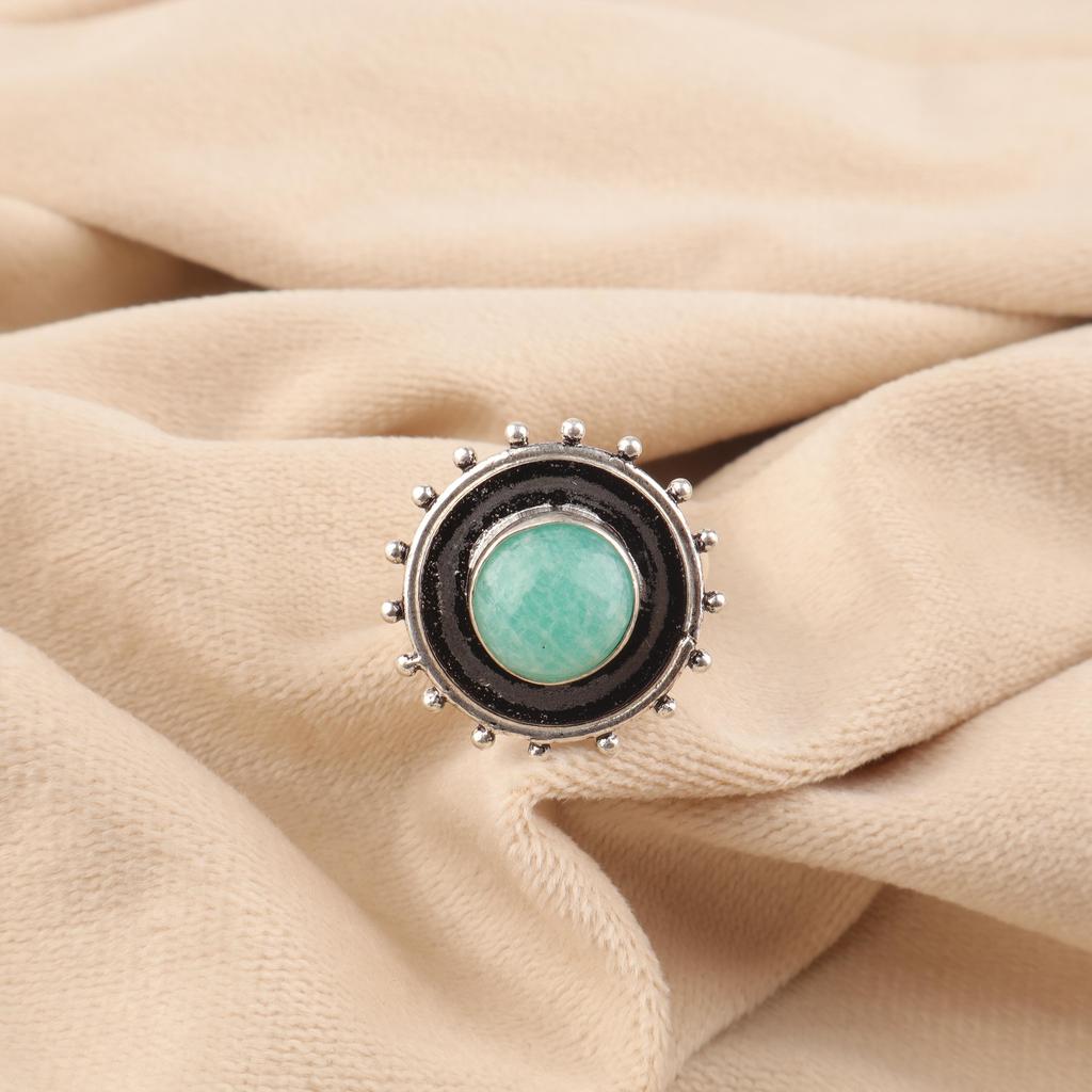 Amazonite Gemstone Jewelry, 925 Solid Sterling Silver Ring, Handmade Gorgeous Silver Ring. Handmade Amazonite Silver Ring For Gift