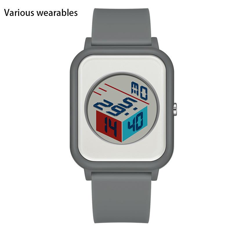 

Креативные трехмерные часы с циферблатом для студентов мужского и женского пола, электронные часы для улицы, водонепроницаемые, многофункциональные электронные часы с будильником