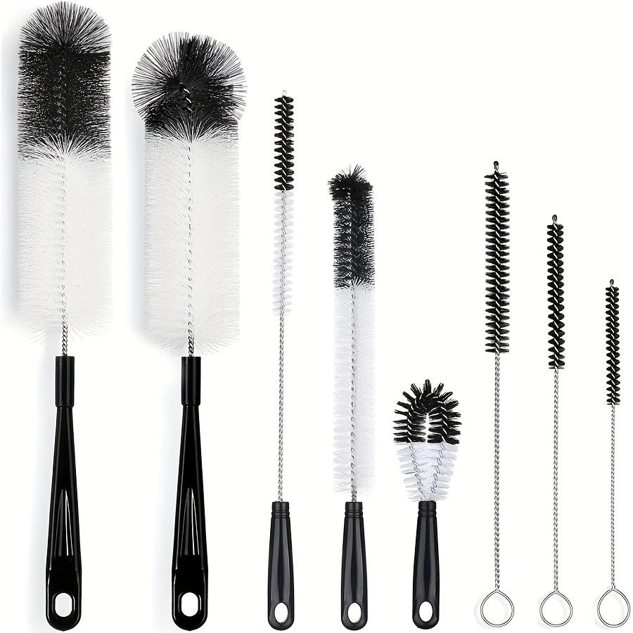 8 Boxed Wine Bottle Cleaning Brush Set - Long Handled Black Bottle Cleaner for Cleaning Narrow Wine/beer Bottles/thermos/jugs/sp