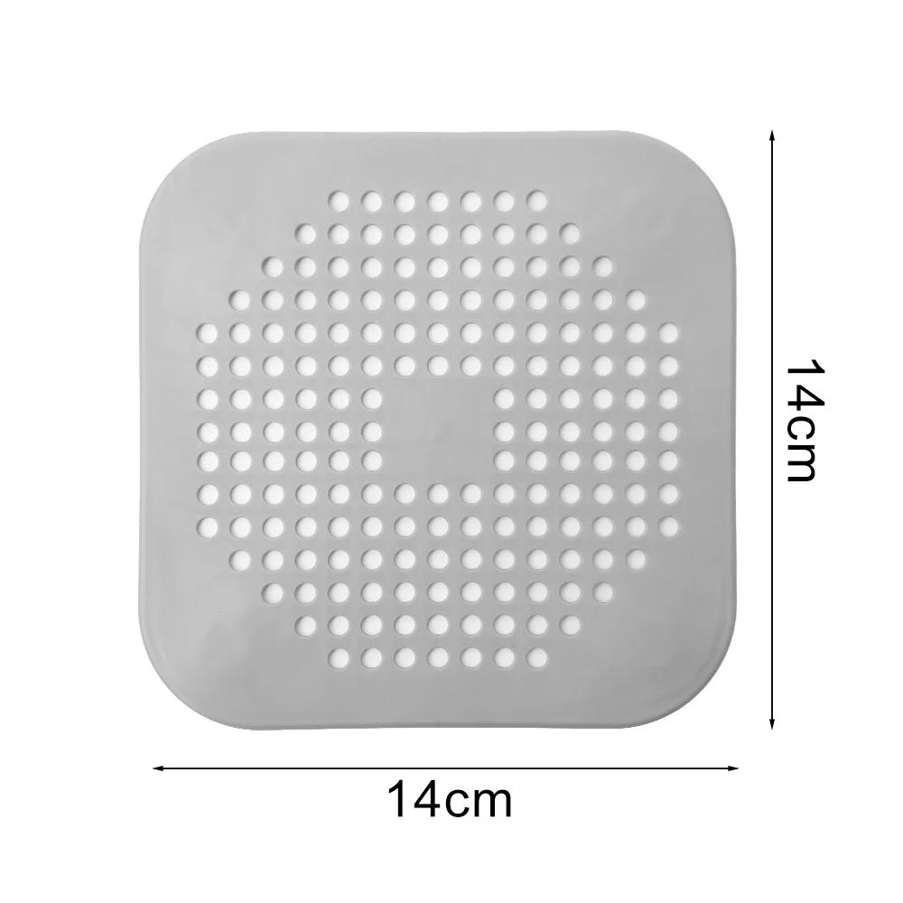 

Hair Catcher Filter Sink Anti-blocking Strainer Kitchen Bathroom Bathtub Shower Sewer Filters Floor Silicone Stopper Covers 1PC серый