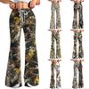 Women's Fashion Loose Drawstring Waist Print Casual Sports Pants Casual Flared Pants