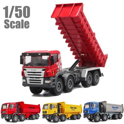 Autocarro con cassone ribaltabile pesante 1/50 Auto giocattolo di ingegneria in metallo pressofuso per bambini Modello di veicolo Collezione in miniatura Regalo per ragazzi