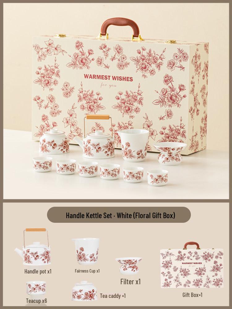 Wedding Tea Set: Bride's Dowry Tray & Teapot Gift for Engagement Celebrations