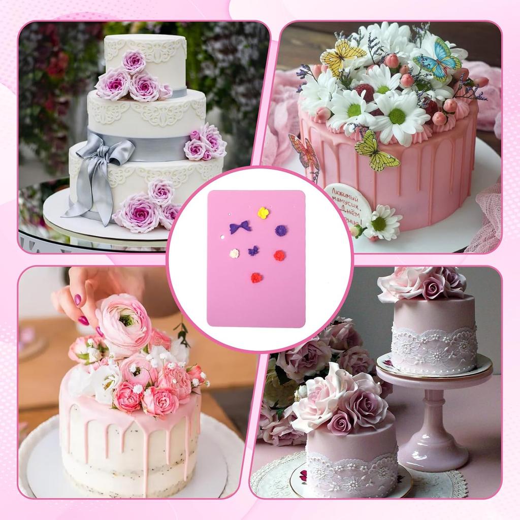 SHENLIU Fondant Mat, Fondant Flowers Foam Pad, Silicone Crafts Mats Rectangular Fondants Cake Sponge, Flower Drying Mat Clay Modelling Tools for