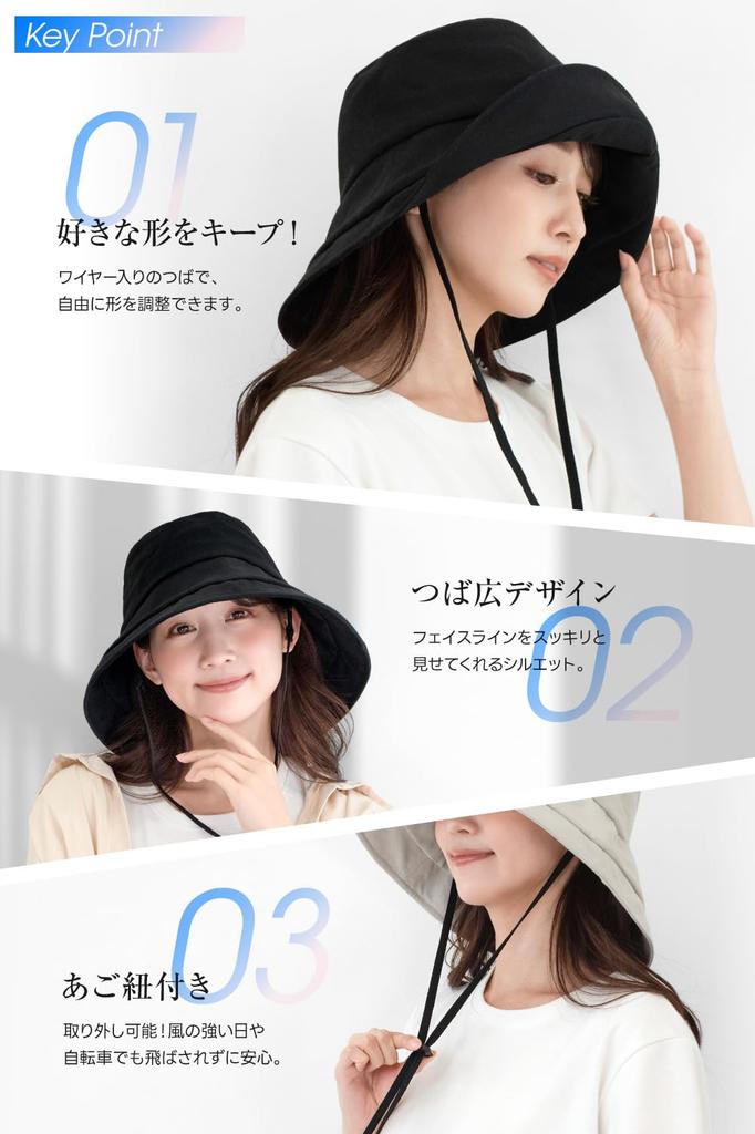 UV Protection Hat Protection Rate X Shading Rate or More X by a Japanese Sun Hat with Chin Newsboy Cap for Women and Black [Fabrich] [UV 100% 99.99%