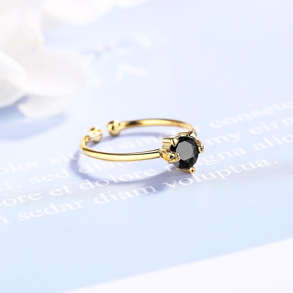 New 925 Sterling Silver Ring AAA Zircon Adjustable Simplicity Fashion Exquisite Women Jewelry Accessories Wedding Party Gift