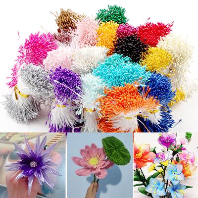 400 Buc Stamine Mini Flori Pistil Margele Artificiale Capete Duble DIY Meșteșug Floral Pentru Decor Nuntă Lucru de Mână Scrapbooking