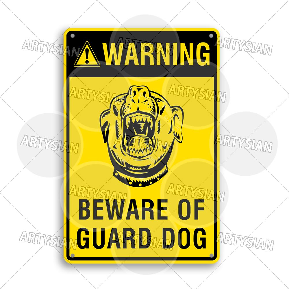 Beware of Dog Warning Metal Sign No Dogs Allowed Do Not Leave Dog Pet safety Dog Friendly Café Guide Dods Welcome Plaque