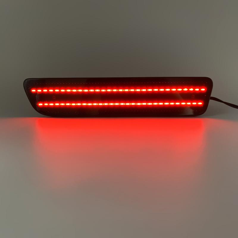 2Pcs Car Smoked LED Rear Bumper Side Marker Light Red For Ford Mustang 2005-2009