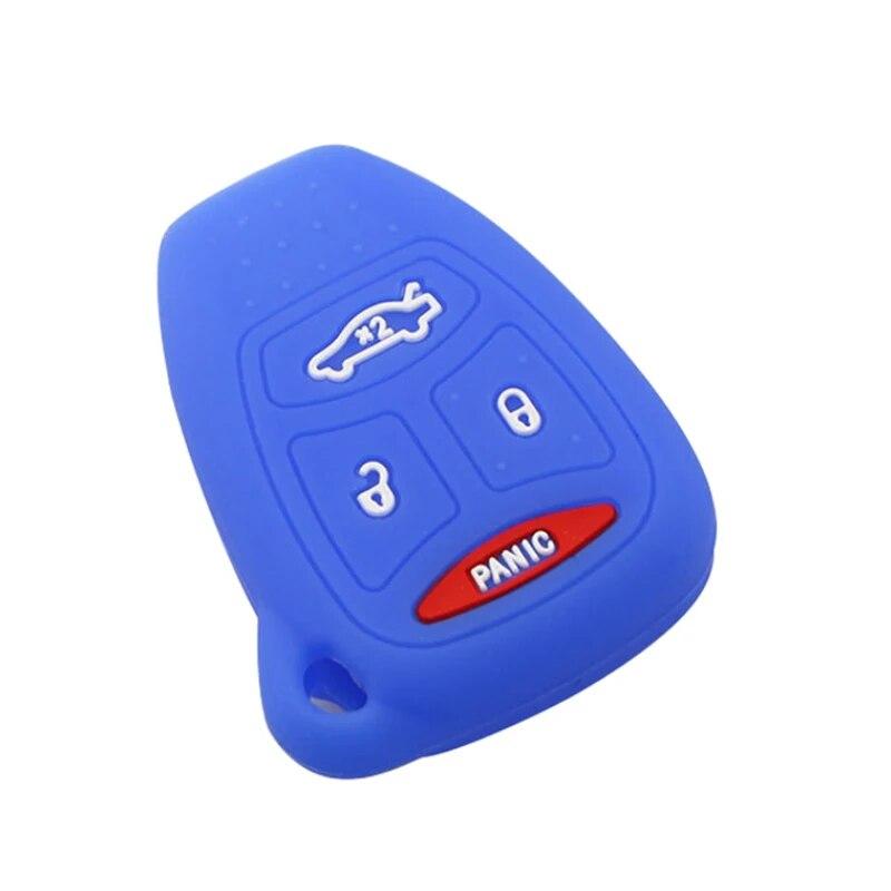 

Силиконовый чехол для автомобильного ключа-держатель для Jeep Compass Grand Cherokee Commande для Chrysler 300 Aspen для Dodge Dakota Durango blue key case