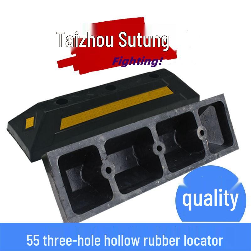 1m Durable Rubber-Plastic Parking Stopper – Anti-Collision Wheel Positioner