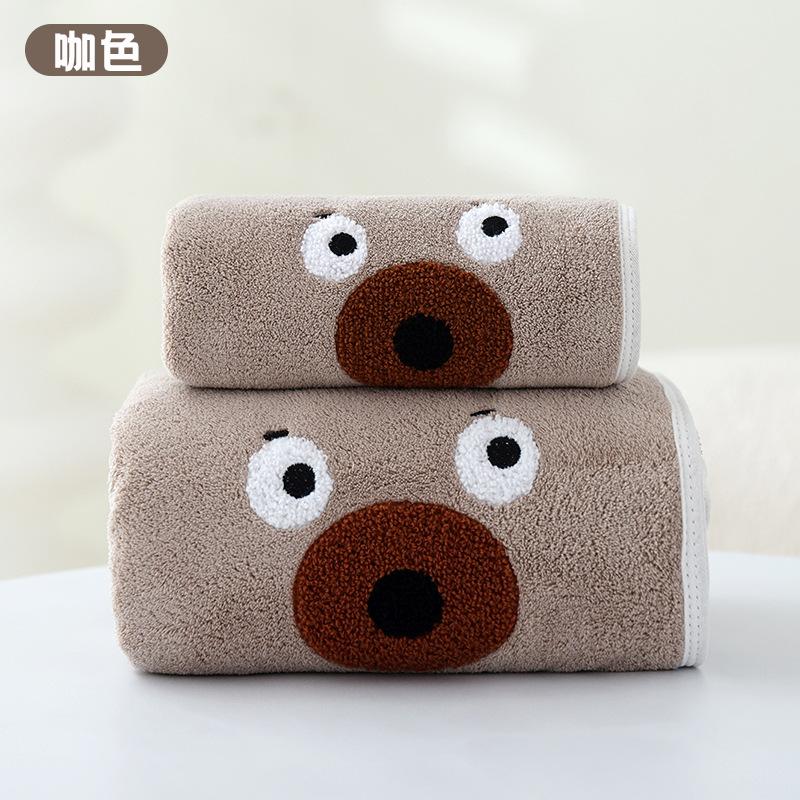Coral fleece bath towel cartoon children's large bath towel thickened beach towel absorbent household adult bath cute towel