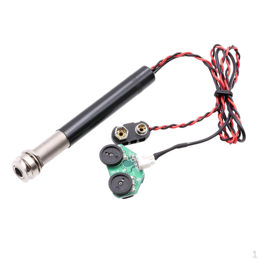 Preamp Piezo Pickup Kit for Acoustic Classical Guitar Control