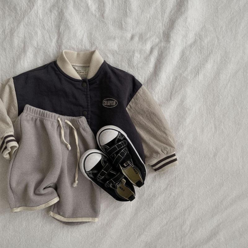 Trendy Korean-Style Infant & Toddler Baseball Jacket: Handsome, Casual Spring/Autumn Sportswear