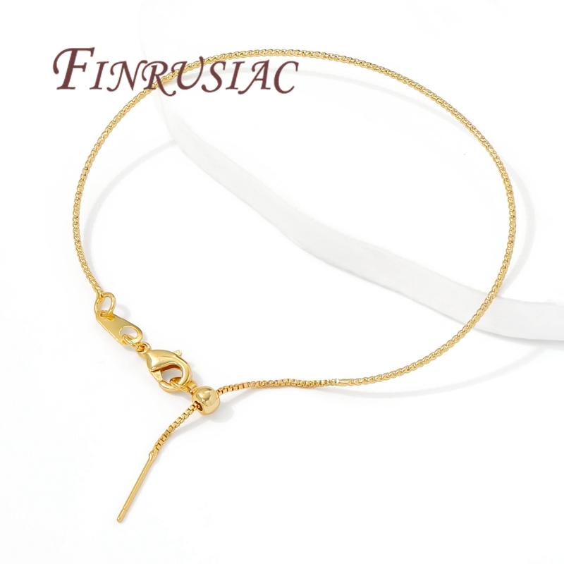 Adjustable Bangle Bracelets 18K Gold Plated Unfinished Bangle Bracelet For Beading with Lobster Clasp& Silicone Bead