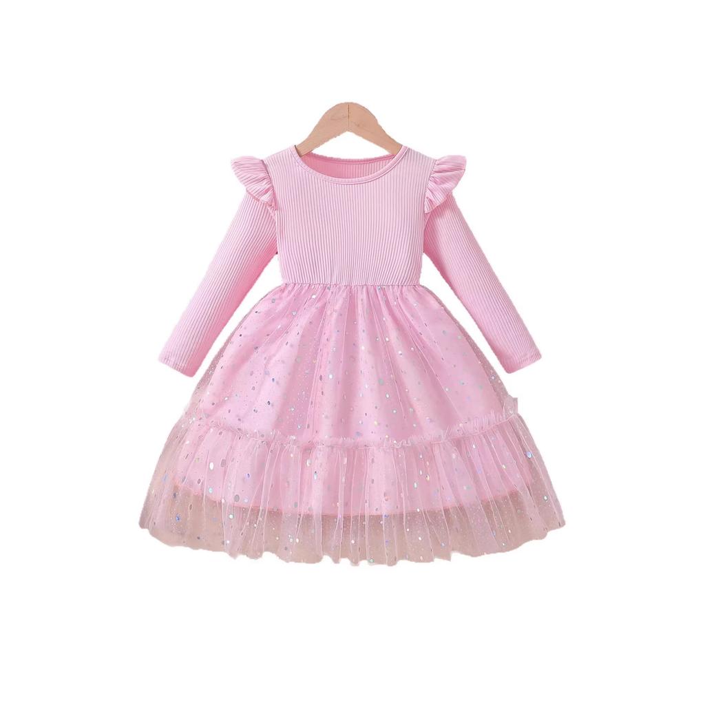 Sweet Girls' Dress Spring/Fall Children's Fashion Tulle Princess Dress