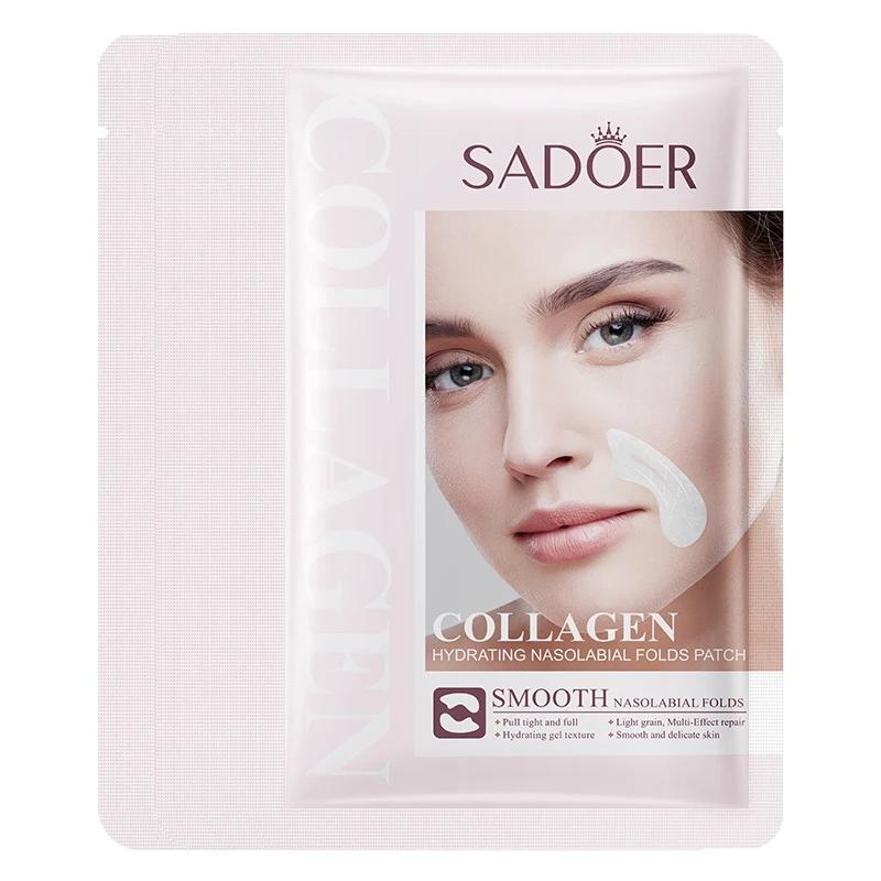 10 ks SADOER Kyselina hyaluronová Kolagenová Pleťová Maska na Čelo Oči Tváře Hydratační Zpevňující Hydratační Pleťové Náplasti Péče o Pleť