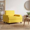 Armchair Light Yellow Fabric