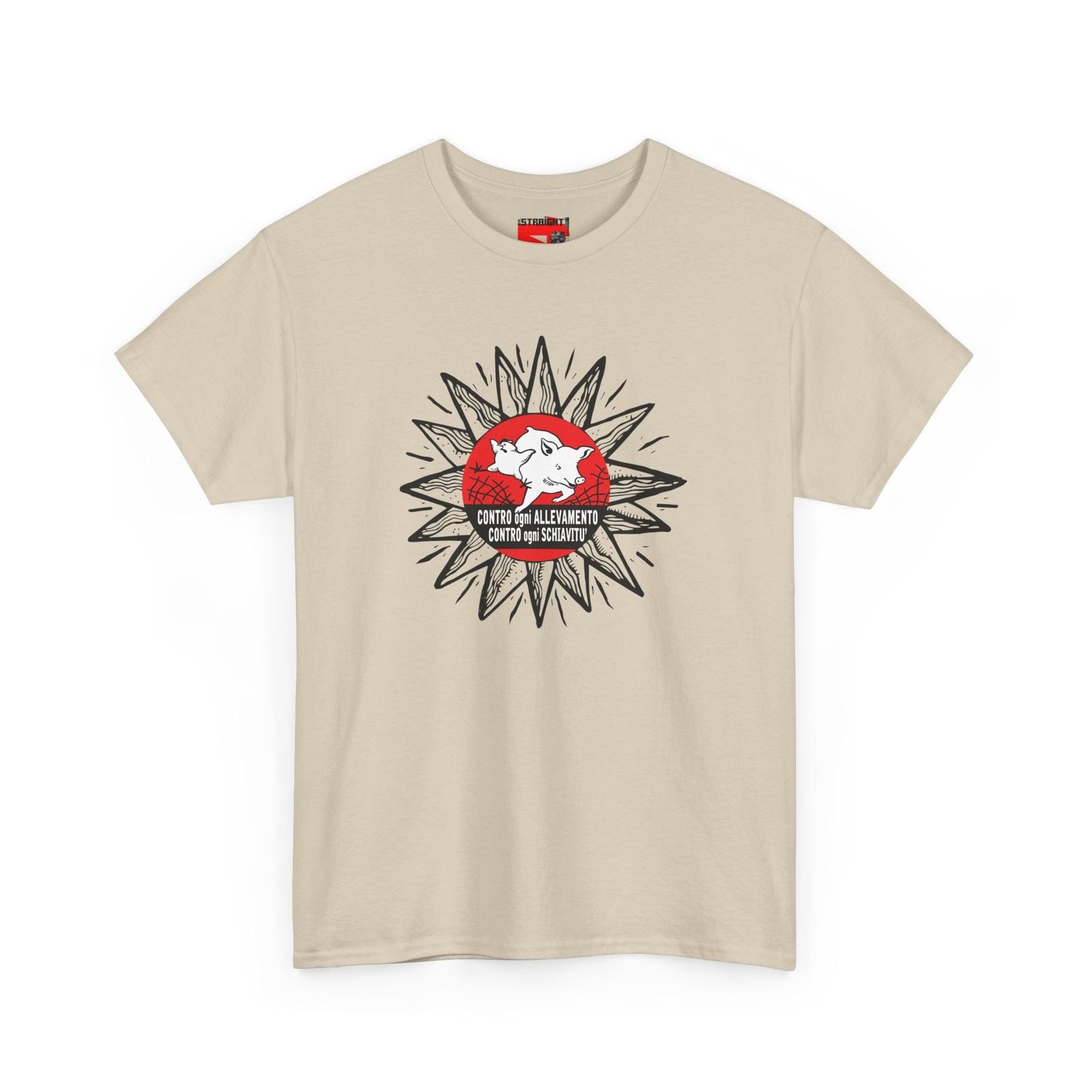 Contro Ogni Allevamento Contro Ogni Schiavitù Heavy Cotton Tee Graphic Tee XL