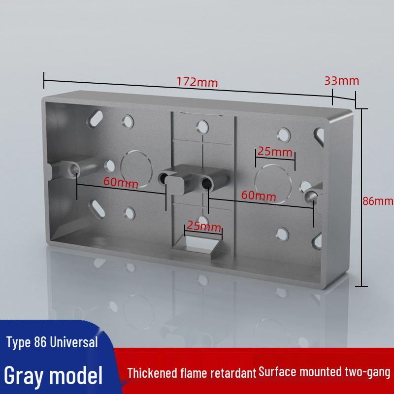 Type 86 Surface Mount PVC Junction Box for Concealed Wiring