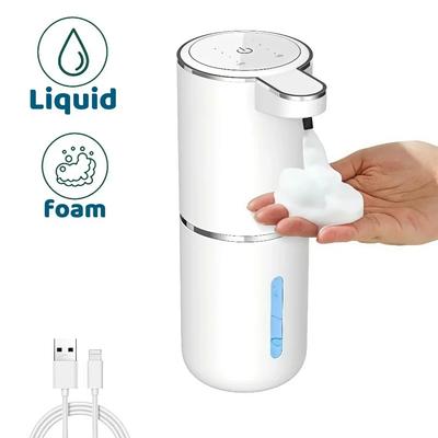 Automatic Soap Dispenser Touchless - Infrared Sensor Foam Machine 3 Gears Adjustable Wall Mounted & Desktop USB Rechargeable 600