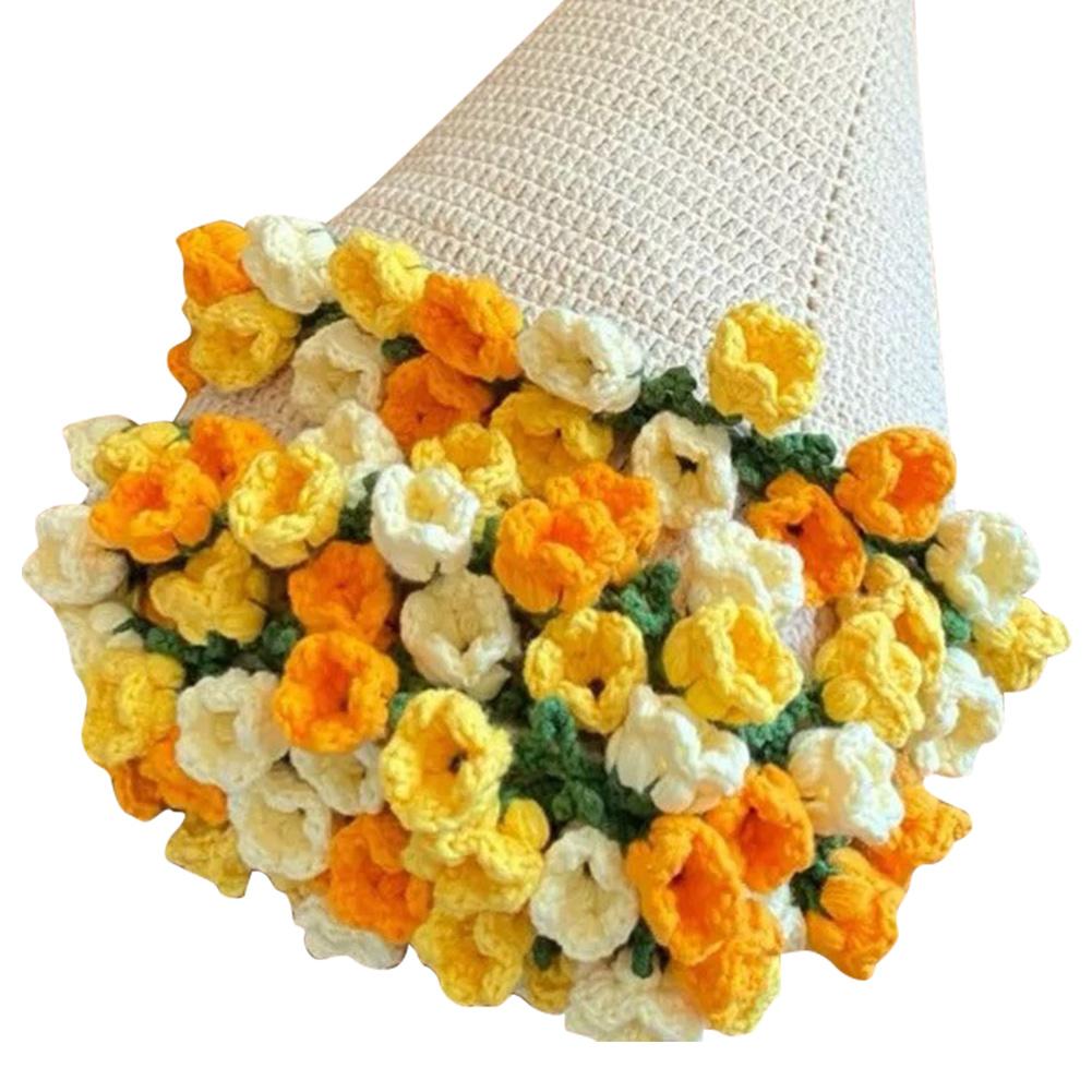 Пакет материалов для вязания крючком цветочного пледа Пакет материалов для вязаных цветочных пледов Набор материалов для ручного вязания цветочного пледа в подарок