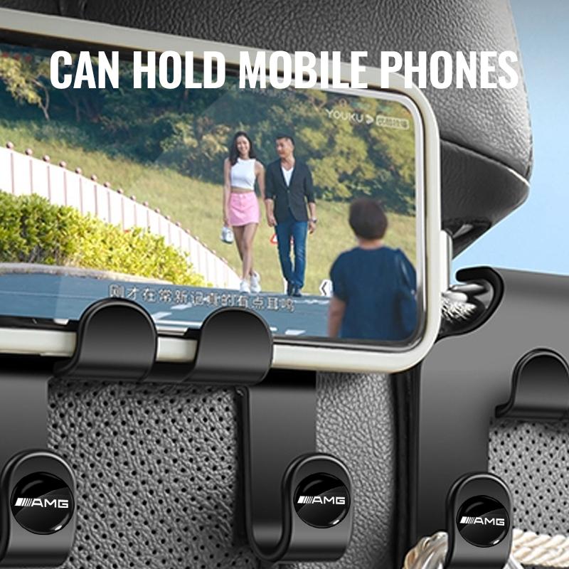 Car Seat Headrest Hook Multifunctional Storage Mobile Phone Holder For Mercedes Benz AMG W212 W205 W246 W177 W176 W213 GLC GLE GLS ML Welcome Laser