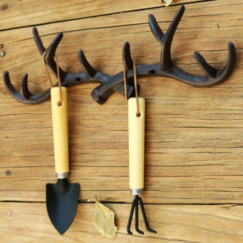 New Antler Hook European Style Wall Hanging Decorative Hanger Row Hook Bedroom Clothing Store Home Decoration 34.5x11x4.5cm