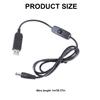 USB 5V To DC12V with DC5.5x2.1mm Power Cable With Convenient Switching 100cm Long for Camera and Hard Disk Box