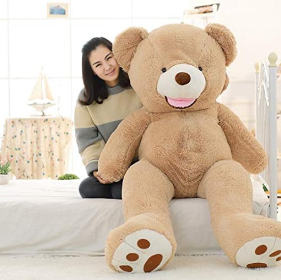 IKASA Extra Large Plush Bear Teddy Bear, Cute Bear, Animal, Large Stuffed Bear, Bear Wrap, Bear Body Pillow, Celebration, Fluffy Doll, Girl, Boy,