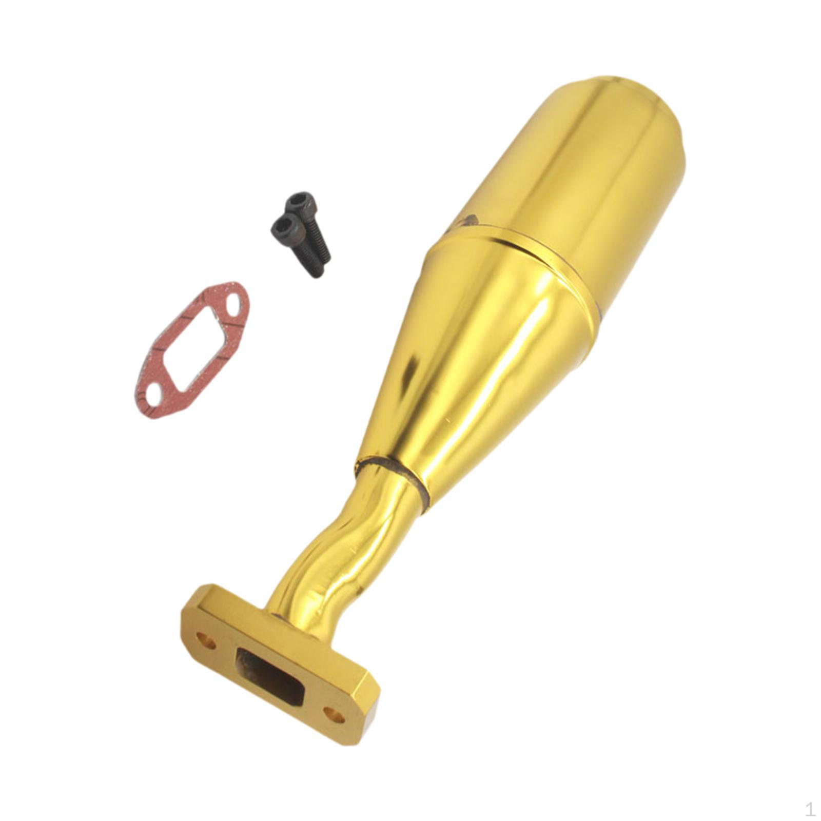 

Запасна частина металевої вихлопної труби RC, запчастина для заміни з’єднувальних трубок для автомобіля масштабу 1/5 Gold