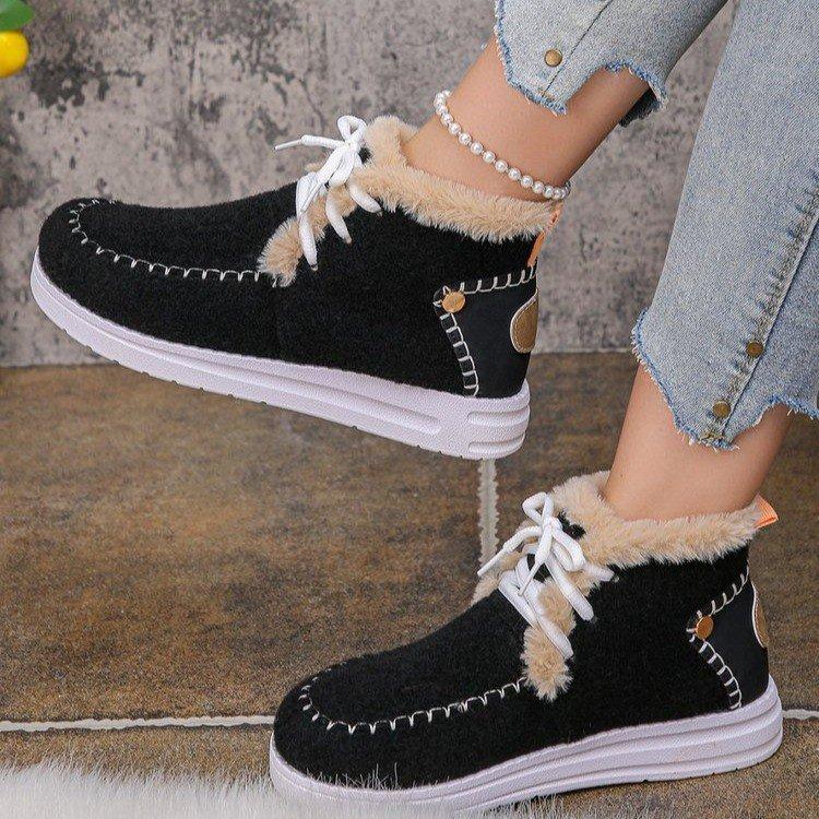 Damesko Størrelse Stor Vinter Varme Snøstøvler Vattert Fôr Vanntette Ankelstøvletter Sklisikre Utendørssko Fotturer Klatring Sportsstøvler