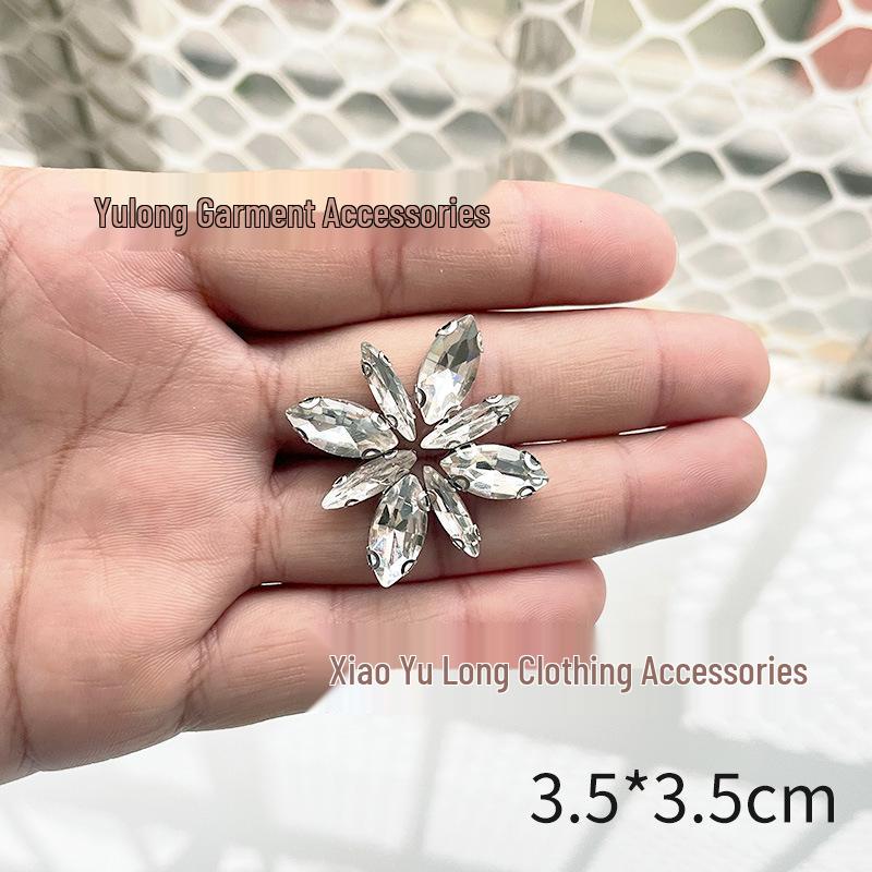 White Rhinestone DIY Hotfix Adhesive Fabric for Crystal Ornaments & Shoe Box Decorations