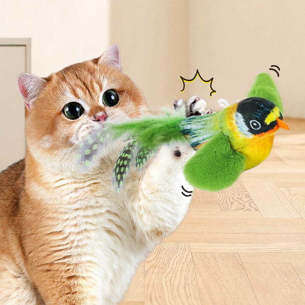 Toys, Bird Toys, Interactive Toys, Chirping Bird Toys Flapping , Flying Interactive Simulation Electric Sparrow Shaking Bird