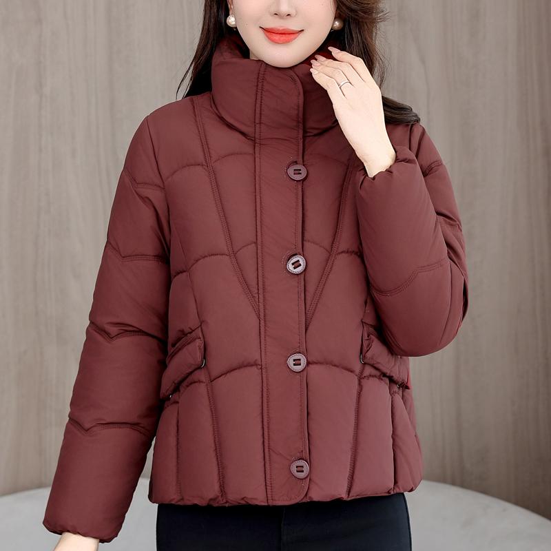 Fashion Woman Winter Short Coats Stand Collar Casual Thick Warm Parkas Women Jackets