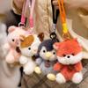 Cartoon Treasure Cute Animal Plush Toy Pig Capybara Dinosaur Otter Rabbit Panda Bag Pendant