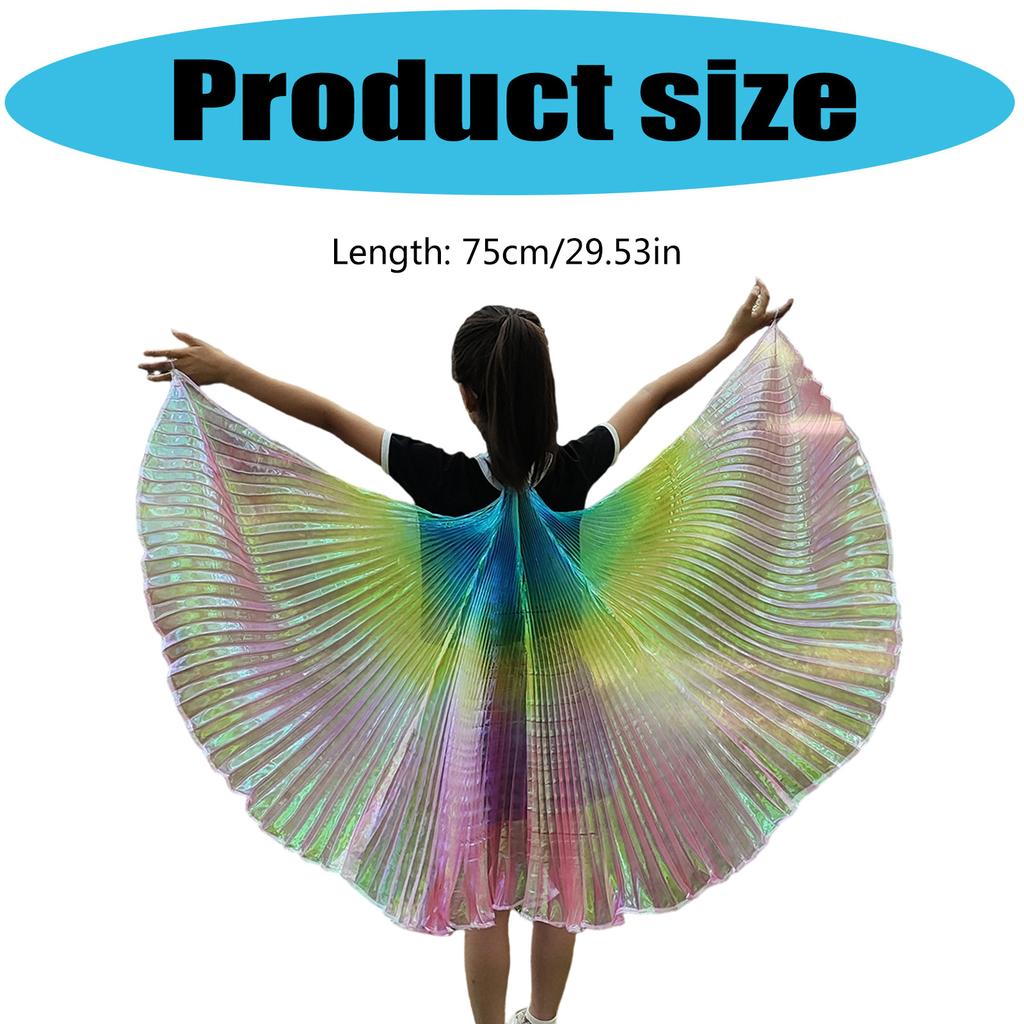 Colorful Wing Cape For Kids Role Play Lightweight Polyester Easy Wear Theater Costume Birthday Party Photography Accessory