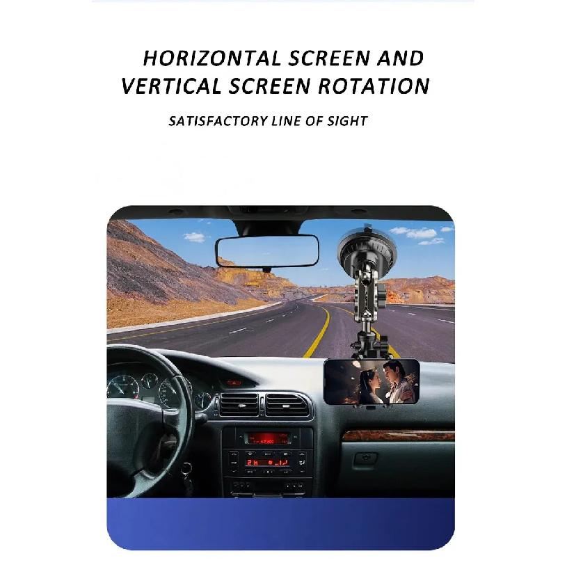 Car Phone Mount Video Recording Universal Magic Arm Suction Car Phone Holder Mount Windshield Window Glass Vlog Shooting