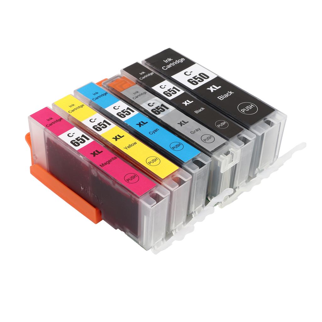Ink Cartridge Printing Accessory Part for PIXMA MG5460 MG5560 MG5660 MG6360 MG6460 MG6660 6 Color BK BK C M Y GY