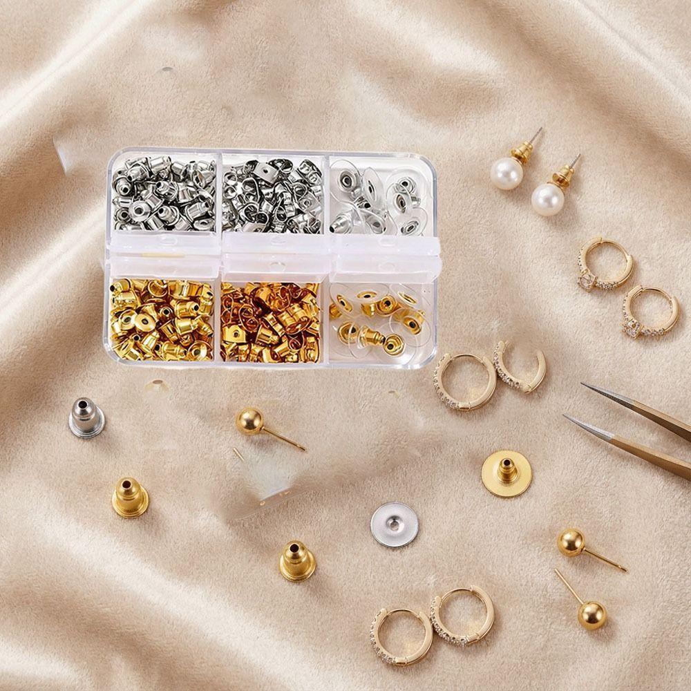 Transparent Earring Back Stoppers Soft Silicone Earring Safety Back Ear Plug Set  DIY Earring