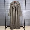 Womens Faux Fur Long Coat Street Style Polo Neck Winter Outerwear