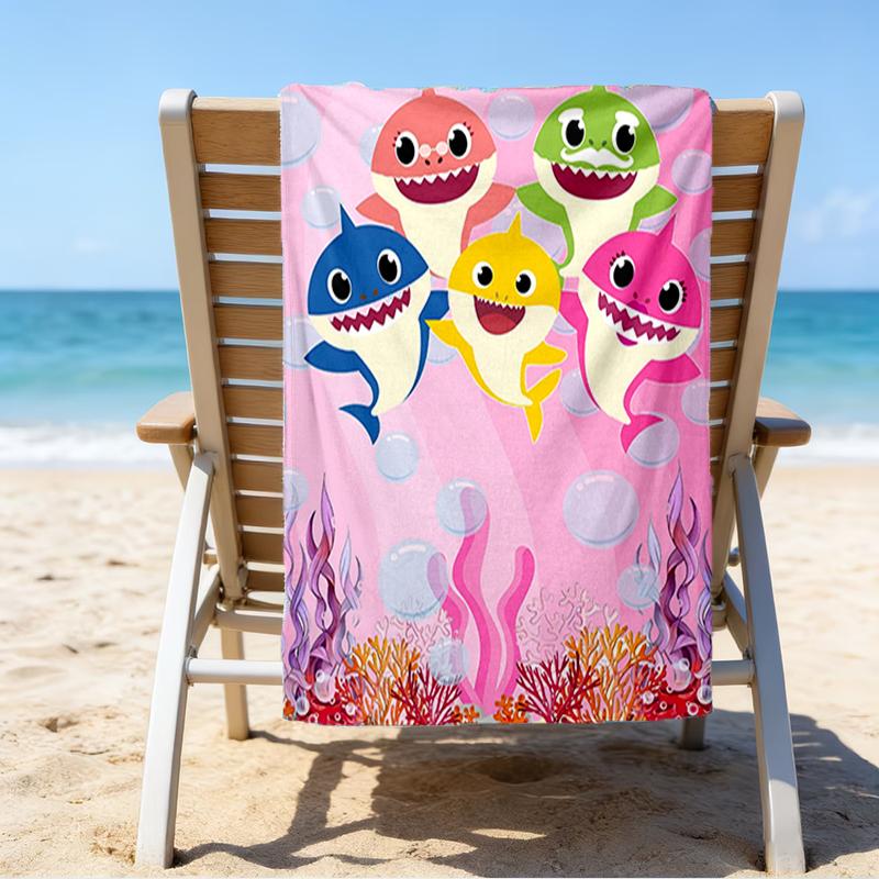 Ultra-Soft Beach Towel with Shark Theme,Ideal for Pool - Camping, Diving - Perfect Travel Essential, Vibrant Beach Towel.