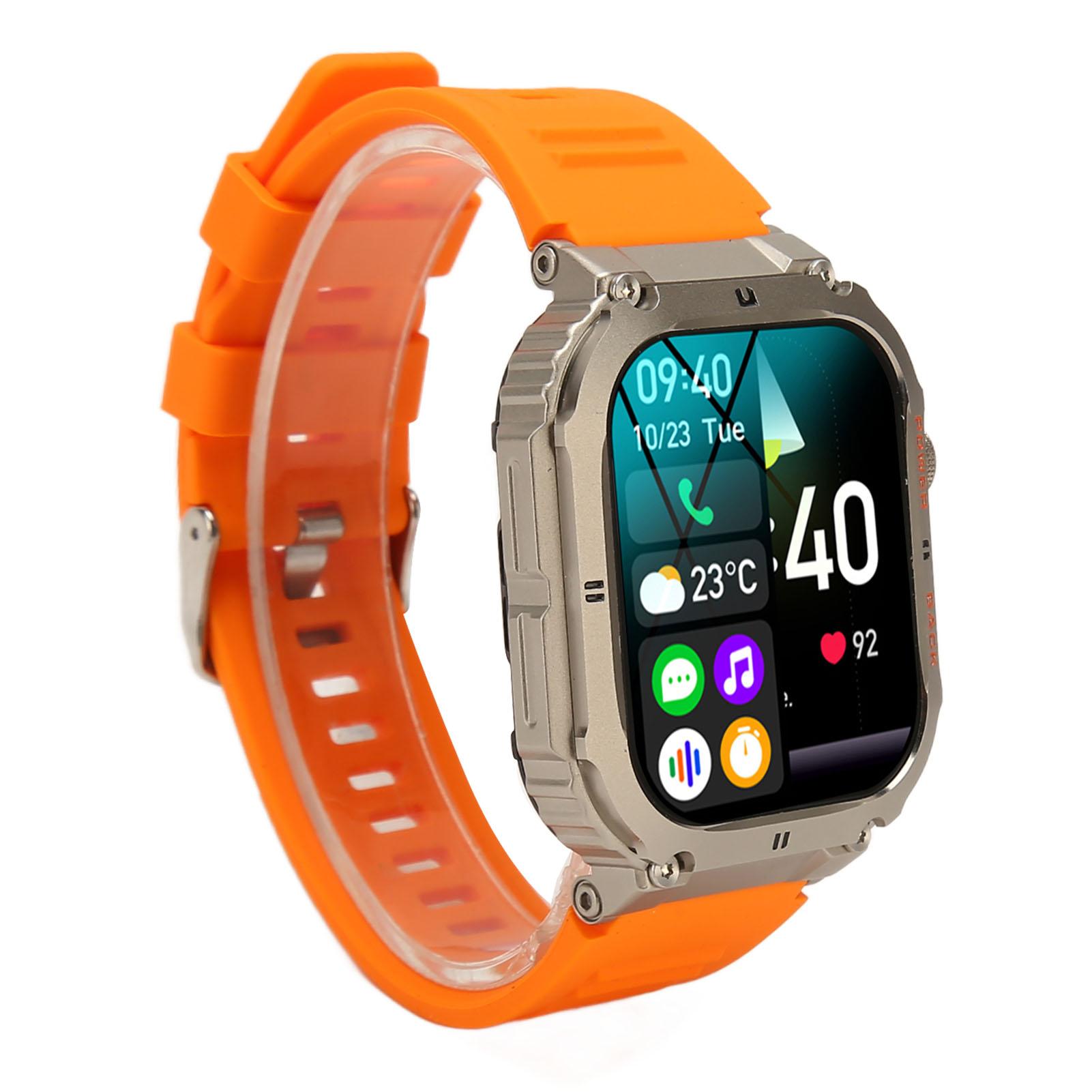 

K57pro Смарт-часы Оранжевый 1.96-дюймовый экран Водонепроницаемый Телефонный звонок Длительный режим ожидания Динамик Несколько видов спорта