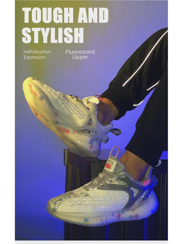 Herren Schwarze Drachenschuppen Krieger Sneaker – Trendige Lässige Popcorn Sportschuhe im AJ-Stil