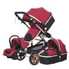 3-in-1 Baby Stroller Combined Car Seat Reversible Bassinet Adjustable High Quality Puncture-proof Wheels Red Handle.Bazarland30