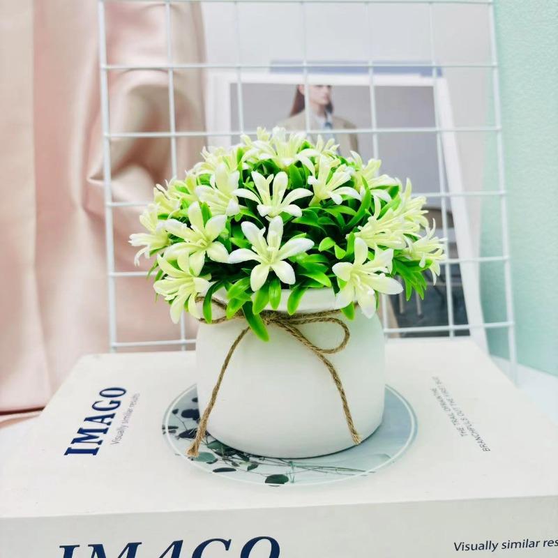 31 Small Orchids Potted Plants Artificial Flower Potted Plants Artificial Plants and Green Plants for Decoration