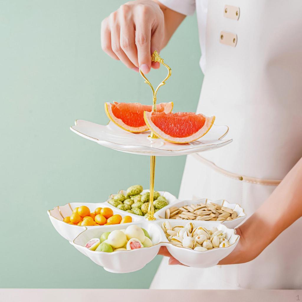 Ceramic Cake Stand with Multiple Tiers for Dessert Presentation