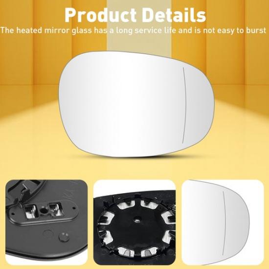 Right Passenger Side Mirror Glass Heated for BMW E82 E90 325i 328i 2009-2013 EXV